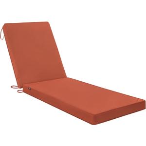 Favoyard Chaise Lounge Cushions Outdoor 72 x 21 x3 Inch Waterproof & 3-Year Fade Resistant Outdoor Lounge Chair Cushions with Removable Cover, Ties and Hidden Zipper for Patio Pool Lounge Chairs (72x21x3, Spice)