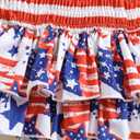 Noubeau Toddler Baby Girl 4th of July Dresses Independence Day Outfit Kid American Flag Stars Stripes Patriotic Dress ClothesStripes-Stars 02,0-3 Months