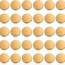 Chuangdi 30 Pieces Metal Flat Button Alloy Shank Round Shaped Sewing Button for Women's Suit Woolen Coat Shirt Trousers Sewing Crafts(25 mm, Gold)