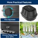 Pond Aerators for Outdoor Koi Ponds, Air Pump for Pond up to 3500 Gallons, All-in-One Flow Adjustable Pond Aeration Kit Pond Deicer with Double Outlet Airline Tubing Air Stones Check Valves