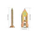 150 Pcs Self Drilling Drywall Anchors with Screws Kit, Zinc Plated Steel Wall Anchors and Self Tapping Screws Heavy Duty, No Drill Or Holes in Wall, for TV, Shelf Straps,Bike,Cabinets (150)