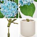 Hollyone Artificial Hydrangea Tree 3FT Blue Hydrangea Artificial Flowers Tree in Pot Fake Hydrangeas Plants & Flowers in Planter Greenery Potted Plant Indoor Outdoor Front Door Porch Home Decor
