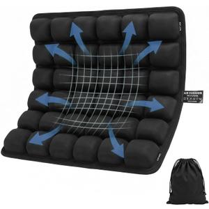 Upgraded Inflatable Travel Seat Cushion for Airplane and Car, Portable Air Cushion for Long Flights, Office Chair and Wheelchair, Pressure Relief Seat Pad for Sitting Comfort