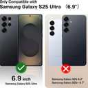 LOHASIC for Samsung Galaxy S25 Ultra Case, Slim Leather Luxury Business PU Non-Slip Grip Shockproof Bumper Full Body Protective Cover Men Women Phone Cases for Galaxy S25 Ultra 5G 6.9" 2025 - Black