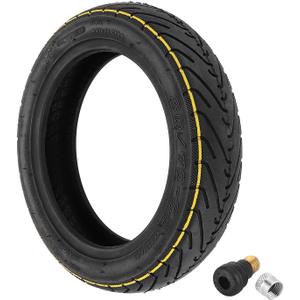 60/70-6.5 10-inch Rubber Explosion-proof Tubeless Tire + Schrader Straight nozzle Replacement for Segway Ninebot Max G30LP G30 G30E Electric Kick Scooter Tyre Wheel Parts (1)