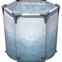 Bestway SaluSpa Glacial Dip Cold Plunge Recovery Ice Bath Pod 1-Person (35.5" x 31.5") | Round Cold Plunge Tub