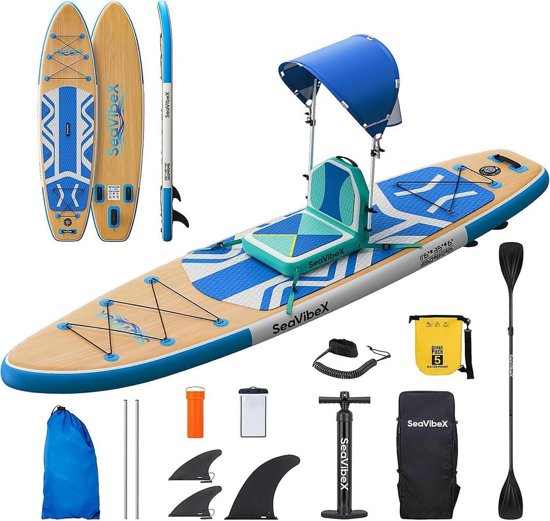 11’6”×35" Widened Inflatable Paddle Board, Ultra Stable Big Size Stand Up Paddle Board with SUP Accessories