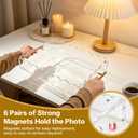 Acrylic Scalloped Tray 16'' X 12'' Clear Acrylic Serving Tray with Magnetic Mat and Golden Handles for Customizable Picture, Art, Decorative Storage Organizer