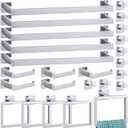 Gisafai 25 Pcs Bathroom Hardware Accessories Set 23.6 Inch Bath Towel Bar Kit Stainless Steel Bathroom Hardware Set Towel Racks Ring Hooks Paper Holder for Wall Mounted (Silver)