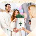 Feifeiya 12 Pcs Baptism Christening Religious Gift Bags with Cross Design, Tissue Paper for Baby Baptisms, First Communion, Christian Bible Verse 11 x8.2 x6 Gift Bag for Wedding Clergy Day(White)