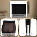 Bonuci Maternity Pantyhose Pregnancy Fleece Lined Tight Women Stretchy Opaque High Waist Legging One size
