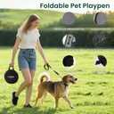 Love's cabin Pet Puppy Dog Playpen, Small Dog Tent Crates Cage Indoor/Outdoor, Portable Exercise Playpen for Cat, Foldable Pop Up Dog Kennel Playpen with Carring Case (S, Grey)