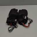 devembr Three-Finger Ski Gloves with Wrist Guards, Warm Snowboarding Gloves (Black/Gray) (Small)