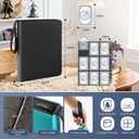Trading Card Binder, Premium 9 Pocket Double Sided 720 Pocket PU Card Collection Binder,Smooth Wear Resistant & Matte Finish,Top Loader Collector Album for MTG,TCG, Sport Card,Game Cards,Black