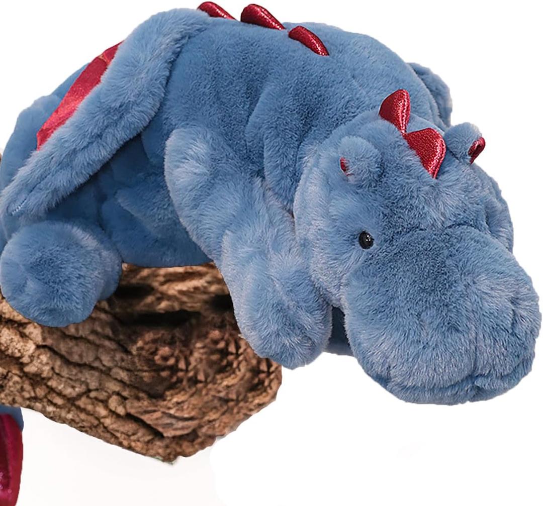 YOUBLEK 40In 5Lb Weighted Stuffed Animals,Cute Plush Dragon,Weighted Stuff Dinosaur Toy for Kids Adult Gift or Decoration (5lb, Blue)
