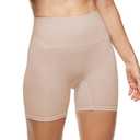 ESSENTIALS BY TUMMY TANK womens Seamless Shaping Short (Small-Medium, Almond)