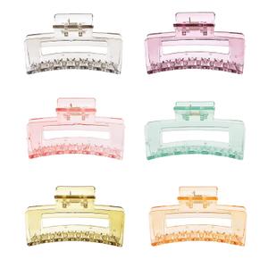 Jelly Hair Clips,Acrylic Black Hair ClipsWonderful Gift,Strong Hold Claw for Women Thick Hair & Thin Hair,Cute Color