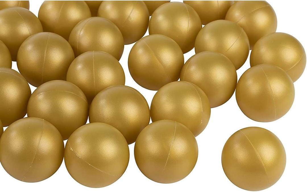 Plastic Gold Ping Pong Balls - Beer Pong & Table Tennis Accessory for Pingpong Play - DIY Crafts & Party Decor with Gold Balls - 50 Pack, 1.5 Inch