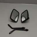 10MM Black Motorcycle Mirrors Universal Handlebar Rear view Mirrors Compatible with Honda Shadow Magna 750 Kawasaki Vulcan VN 500 800 1500 1600 Suzuki Aprilia Street Bike Cruiser