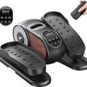 MERACH Under Desk Elliptical Machine, Leg Exerciser While Sitting for Seniors with Remote Control & 12-Speeds, Quiet Portable Electric Seated Pedal Exerciser Machine for Home Office (MR-E32 Classic Black)