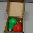 2 Pack LED Red and Green Light Bulbs - 120V E26 Base 9 Watt (60-watt Replacement) - Red and Green Bulbs for Party Decoration, Porch, Home Lighting, Christmas, 2 Pack