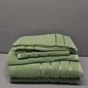 Utopia Towels 8 Piece Luxury Towel Set, 2 Bath, 2 Hand, and 4 Wash Cloths, 600 GSM Ring Spun Cotton, Highly Absorbent Viscose Stripe Towels, Ideal for Everyday use, Black