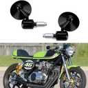 Custom Motorcycle CNC Handle Bar End Rearview Side Mirrors 3"Round 7/8" 22 mm Compatible with Honda Yamaha Suzuki Kawasaki Aprilia Derbi Ducati Gilera ATV, 2.5 inches x 9.2 inches x 4 inches