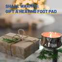 Electric Heated Foot Warmer with Dual-Sided Heating Elements, Washable Feet Heating Pad Under Desk/in Bed, 20 x 20 Heated Pad in Home Office 2h Timer 3 Temperature Settings (Blue)