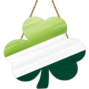 St Patricks Day Wreath St Patricks Day Door Decorations Shamrock Decorations Shamrock Wreath Hanging Sign Wooden Front Door Hanger for Porch Wall Indoor Home Decor