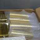 BESTVIP 700PCS Clear Gold Disposable Dinnerware Set for 100 Guests, Plastic Plates for Party, Wedding, Christmas, Include: 200 Plastic Plates, 100 Gold Silverware, 100 Cups, 100 Napkins