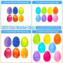 Aviski 120Pcs 2.4" & 3.15 Large Small Iridescent Marble Easter Eggs Golden Eggs for Kids Basket Bag Stuffers Fillers, Easter Hunt Game, Toys Filling Treats and Easter Theme Party Favor