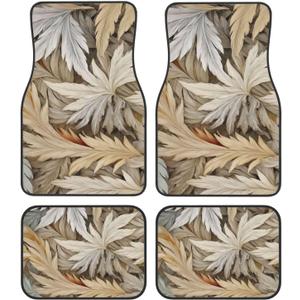 Car Floor Mats,Vehicle Front Rear Carpets Mats Universal Car Rugs,Car Accessories for Truck,Autumn Leaves (AutumL)