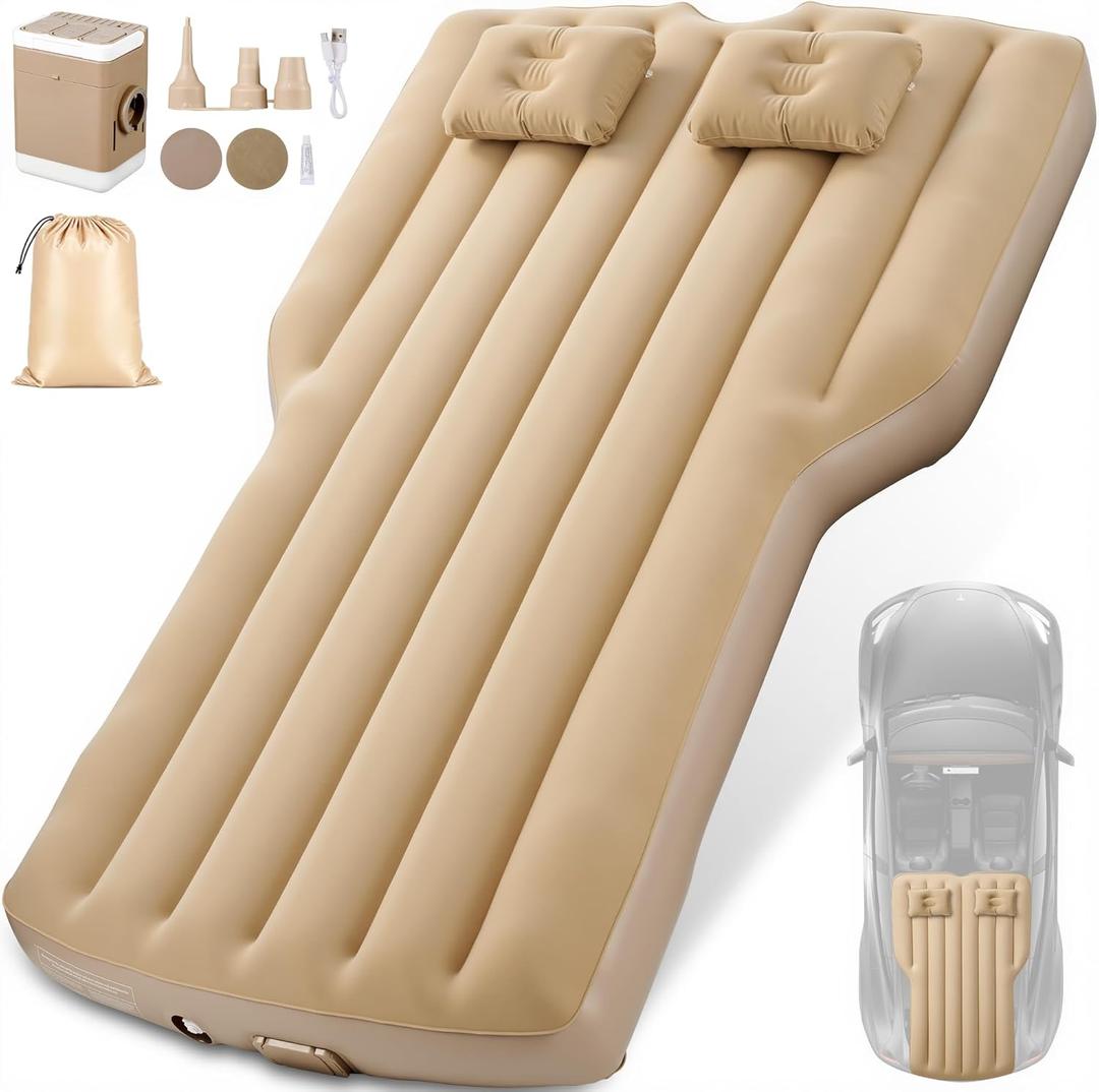 Camping Air Mattress for Tesla Model Y (Max 440lbs), Self-Inflating Car Sleeping Pad with Wireless Charging Air Pump, 7.88 Thick, Portable Sleeping Mat for Tesla Model Y Accessories 2024-2021