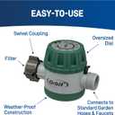 Orbit Mechanical Water Timer - Adjustable Irrigation Shutoff for Lawn & Garden Watering - Battery-Free Clockwork Hose Faucet Timer with Easy Grip Dial & Manual Bypass - 62034