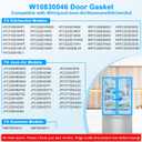 ALVAR Upgraded W10830046 Refrigerator Door Gasket Replacement Compatible with Whirlpool KitchenAid Jenn Air, W10163997 W10443241, Refrigerator Door Seal For Kenmore Door Gasket Seal, 17.05" x 42.52"