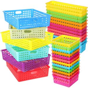 Mifoci 30 Pack Classroom Paper Tray, Plastic Turn in Trays for Classroom