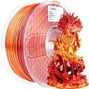 AMOLEN Silk PLA Gradient 3D Printing Filament, 1KG Spool 1.75mm Silk Shiny Red Gold Gradient Printer Filament 2.2lb Brighter New Version, Compatible with 3D Printer and 3D Pen