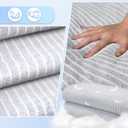 Lounge Chair Towel Cover (Pack of 2), Ultra Plush & Absorbent Micro Fleece Chair Towel for Pool, Beach, Patio & Garden|Quick Dry, Non-Slip Design with 2 Side Pockets|85" x 30"- Gray White