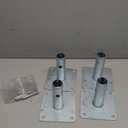 Scaffolding Base Plates with Pins, JUKFITA Reinforced Scaffold Base, 4 Pack Galvanized Scaffolding Accessories for Baker Scaffolding