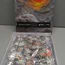 Sunset Landscape Puzzles for Adults 1000 Pieces, Red Sun Mountain Clouds Scene Puzzle, Challenging Paper Cut Art Nature Themed Jigsaw Puzzle Trees Sunrise Scenic, Impossible Difficult Hard for Adults