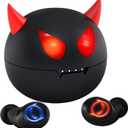 Tiny Bluetooth Earbuds,Kids Wireless Ear Bud with Cute Charging Case, Waterproof Stereo Wireless Earphone with Micphone for Workout Sport,Kids Headphones for Phone and Pad (A-Little Devil)