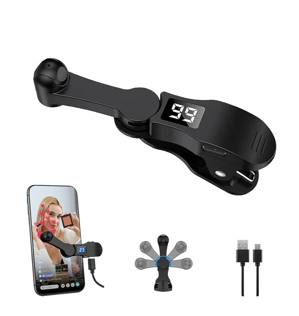 Aylthyo Auto Clicker for Smart Phone, Phone Screen Device Speed Clicker for iPhone iPad Apps, Fast Click Simulation Finger Continuous Click for Tiktok, Live Broadcasts Likes, Lightning Deal, Reward Task, Plug and Play(Black