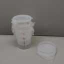 CURTA 1 Quart Translucent Round Food Storage Container with Lid, Pack of 4  NSF Listed, BPA-Free, Commercial-Grade Polypropylene, Freezer & Dishwasher Safe, Non-Stick, Easy-Read Graduations