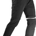 Men's Convertible Hiking Pants Zip Off Quick Dry Lightweight Safari Travel Camping Fishing Cargo Outdoor Pants (32, Black)