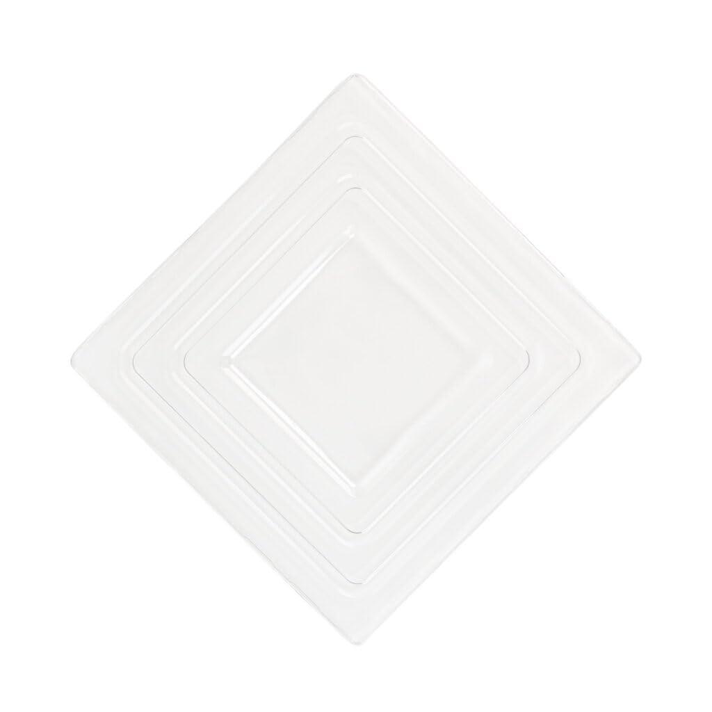 Square Salad Bowl Lids - Medium - Clear - Plastic - Count of 50 - For Food Storage & Container Covering