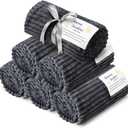 Moukeren 6 Pack Employee Appreciation Gifts Textured Thank You Blankets Bulk Human Sunshine Inspirational Throws Graduation Wedding Gifts for Staff Graduates Guests Teacher Nurses(Dark Gray, Sunshine)