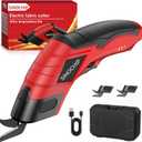 Electric Scissors for Cardboard Cutting, 2000mAh cell 12000RPM High-Power Box Cutter with Dual Blades & Safety Lock Suitable for fabrics, cardboard, plastics, leather, carpets