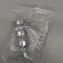 2PCS Shower Glass Door Solid Handles, Double-Sided Bathroom Pull Knobs, Chrome Plated Aluminium Alloy Replacement Handles for Groove Glass Doors