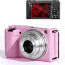 Case for Sony ZV-E10 Vlog Style Digital Camera Accessories, ZV E10 Soft Silicone Protective Case, Slim Fit Sleeve with ZV-E10 Screen Protector, Lightweight, Anti-Scratch (Pink)