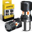 AUXITO CANBUS 1157 LED Bulbs Amber Yellow with Built-in Resistor 2057 2357 7528 BAY15D P21/5W Anti Hyper Flash Error Free Front Rear Turn Signal Lights Blinker Marker DRL Parking Lights, Pack of 2